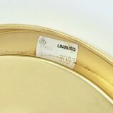 Mid-Century Glass & Brass Ceiling Light from Limburg, Germany, 1960s