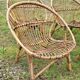 4 "shell" rattan armchairs 1960's