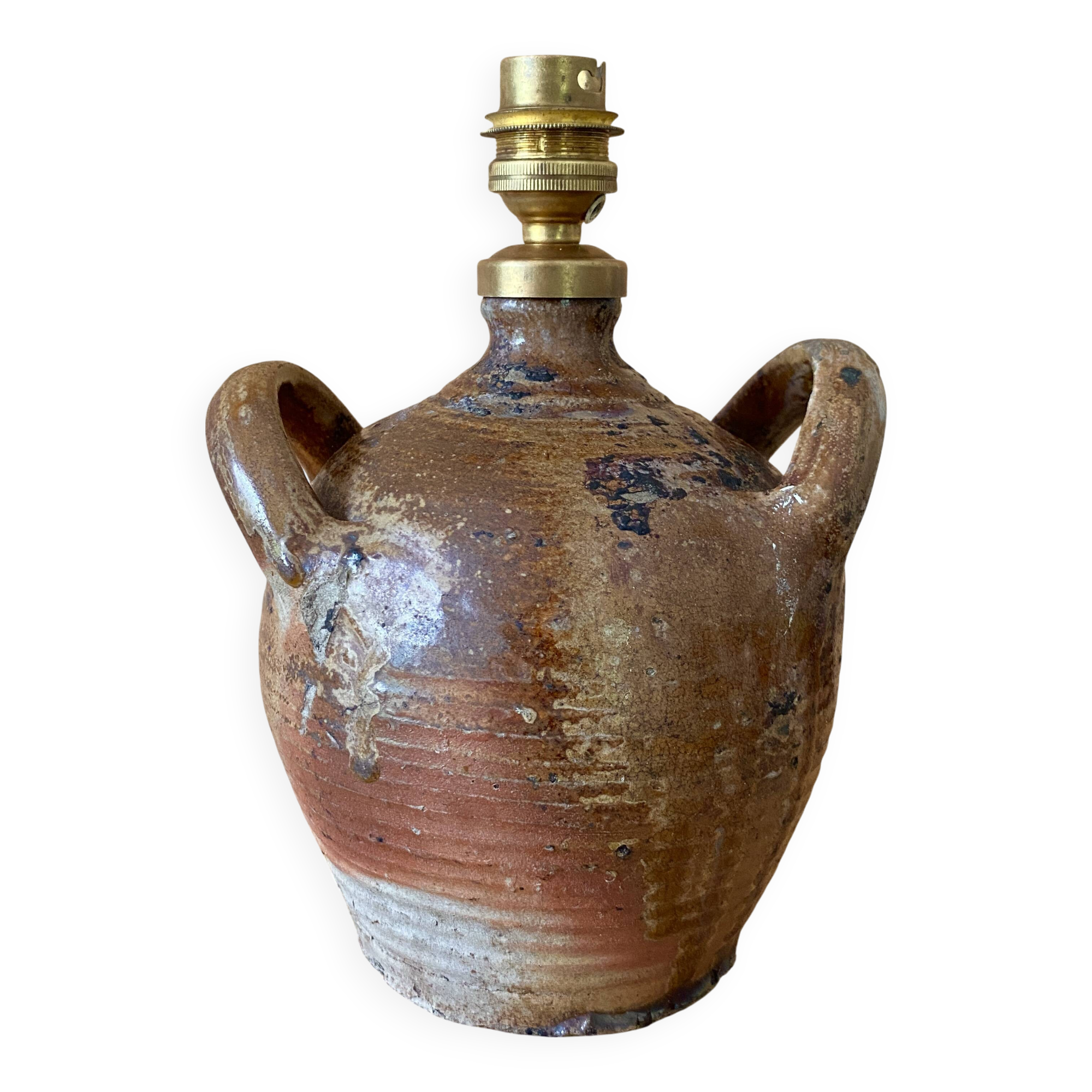 Stoneware lamp with its new 2M fabric cable