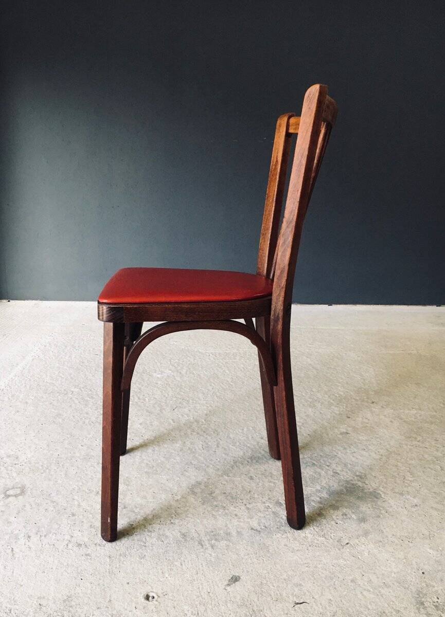 French Reconstruction Bistro Chairs from Baumann, 1950s, Set of 8