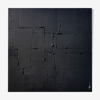 Black minimalist monochrome abstract painting table