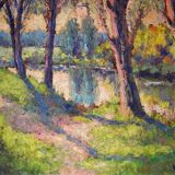 Landscape "Riverside" of Waelter-Otten 1897-1972