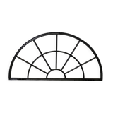 Old arched anthracite grey window