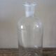 Clear glass bottle vase 500