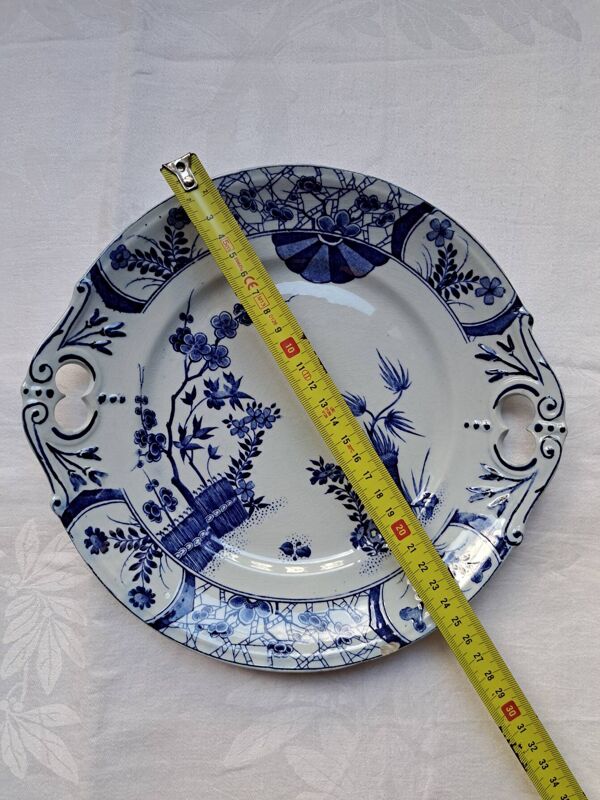 Plat de service Creil & Montereau ''Japon'' 25cm