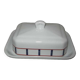 Beurrier basque porcelaine bleu et rouge