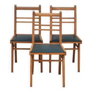 Série de 3 chaises vintage - compas