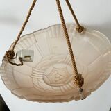 Art Deco glass hanging basin