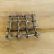 Silver metal table mat imitating bamboo