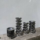 Set of 22 stainless steel cups