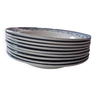 9 Sarreguemines soup plates