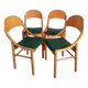 Chaises Baumann bois et skaï