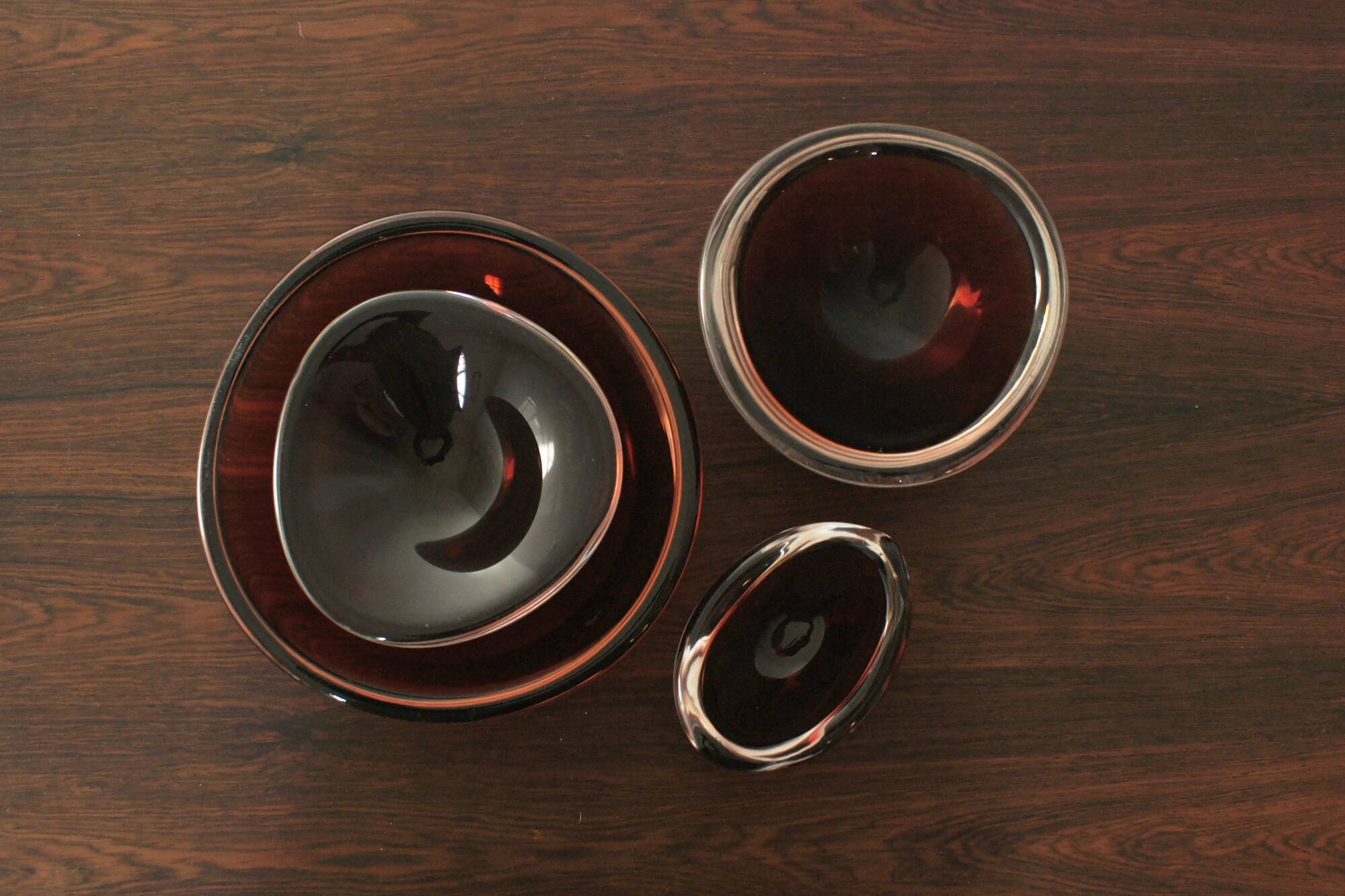 Selena Glass Bowl by Sven Palmqvist for Orrefors, 1950s, Set of 4