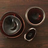 Selena Glass Bowl by Sven Palmqvist for Orrefors, 1950s, Set of 4