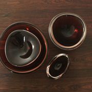Selena Glass Bowl by Sven Palmqvist for Orrefors, 1950s, Set of 4