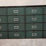 Industrial furniture in a row Ronéo 16 metal valves