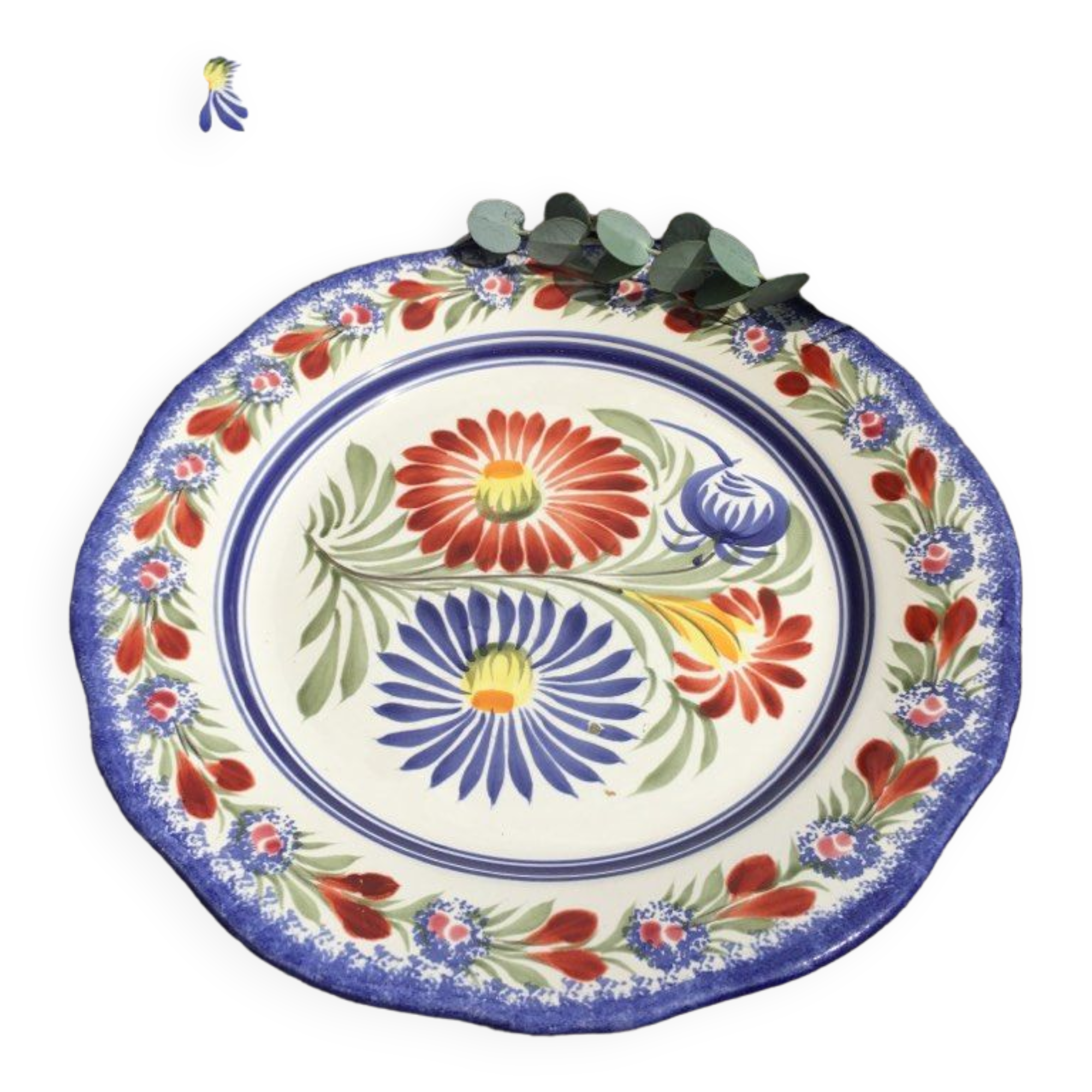 Vintage faience flat plates