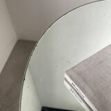 Art deco mirror pedestal table in walnut 1930