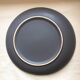 Asymmetrical grey stoneware plate 26 cm