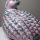Pair of hand-painted Chinese porcelain quails, 1960s-1970s.