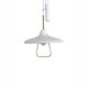 White lacquered iron ceiling lamp attributed to Stilnovo, 1960s.