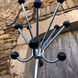 Chromed metal coat rack