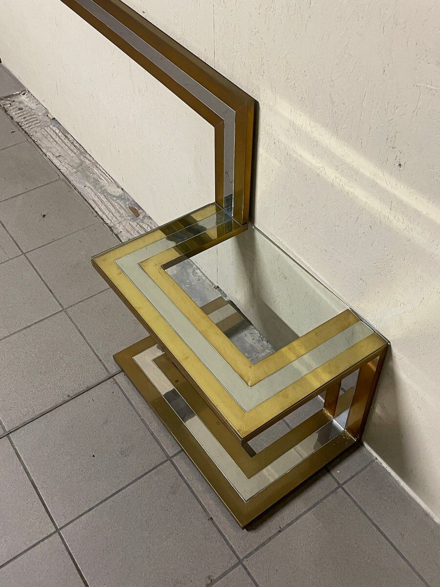 Headboard with bedside tables by Sandro Petti, 1970s.