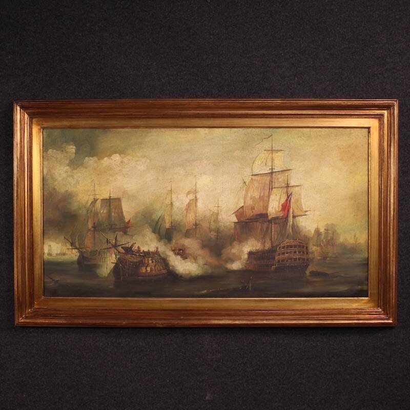Peinture maritime française du XXe siècle Bataille de Trafalgar