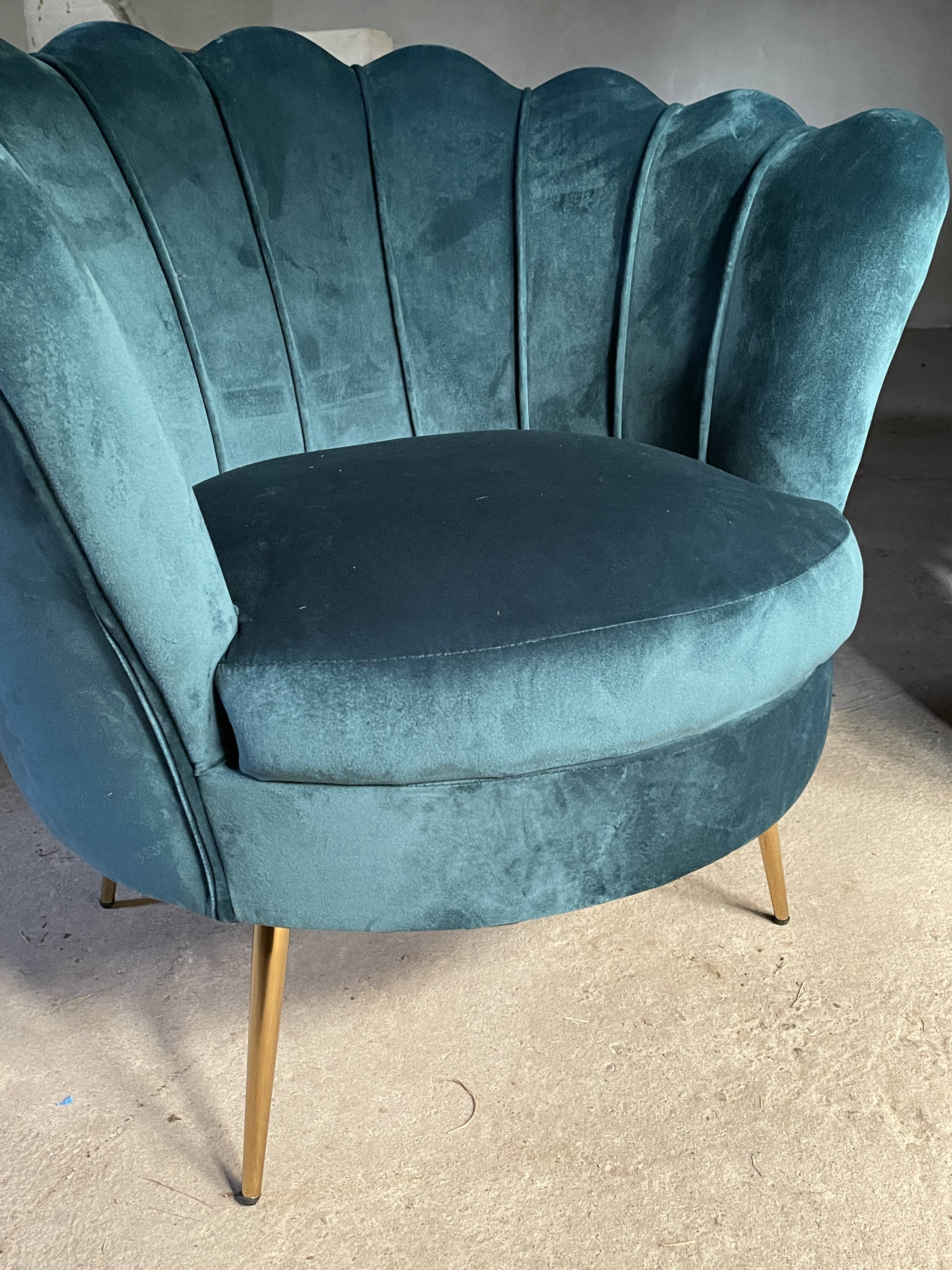 Blue shell armchair
