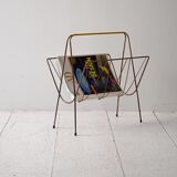 1960s Scandinavian Vintage Metal Magazine Rack