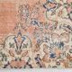 Faded Salmon Vintage Large Antique Rug For Living Room, 261x350 Cm