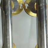 Pair of nickel-plated art deco furnishing handles