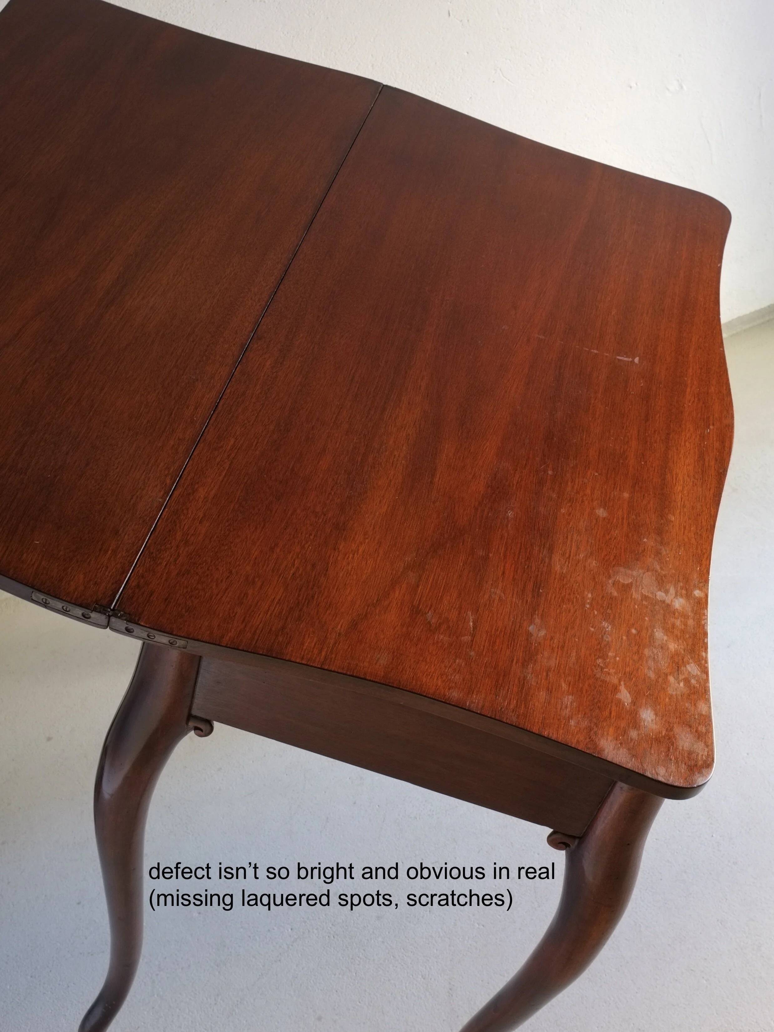 Antique mahogany console folding table | France