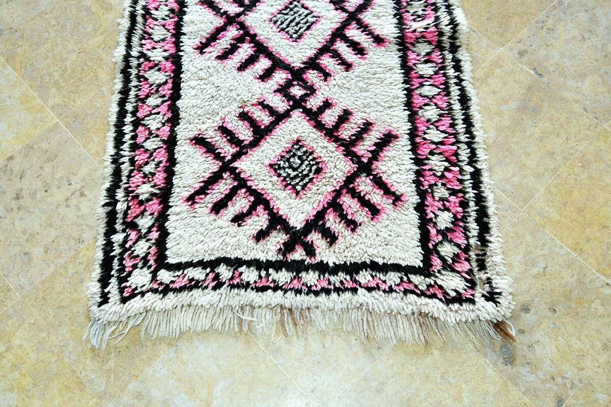Small vintage Beni Ouarain rug