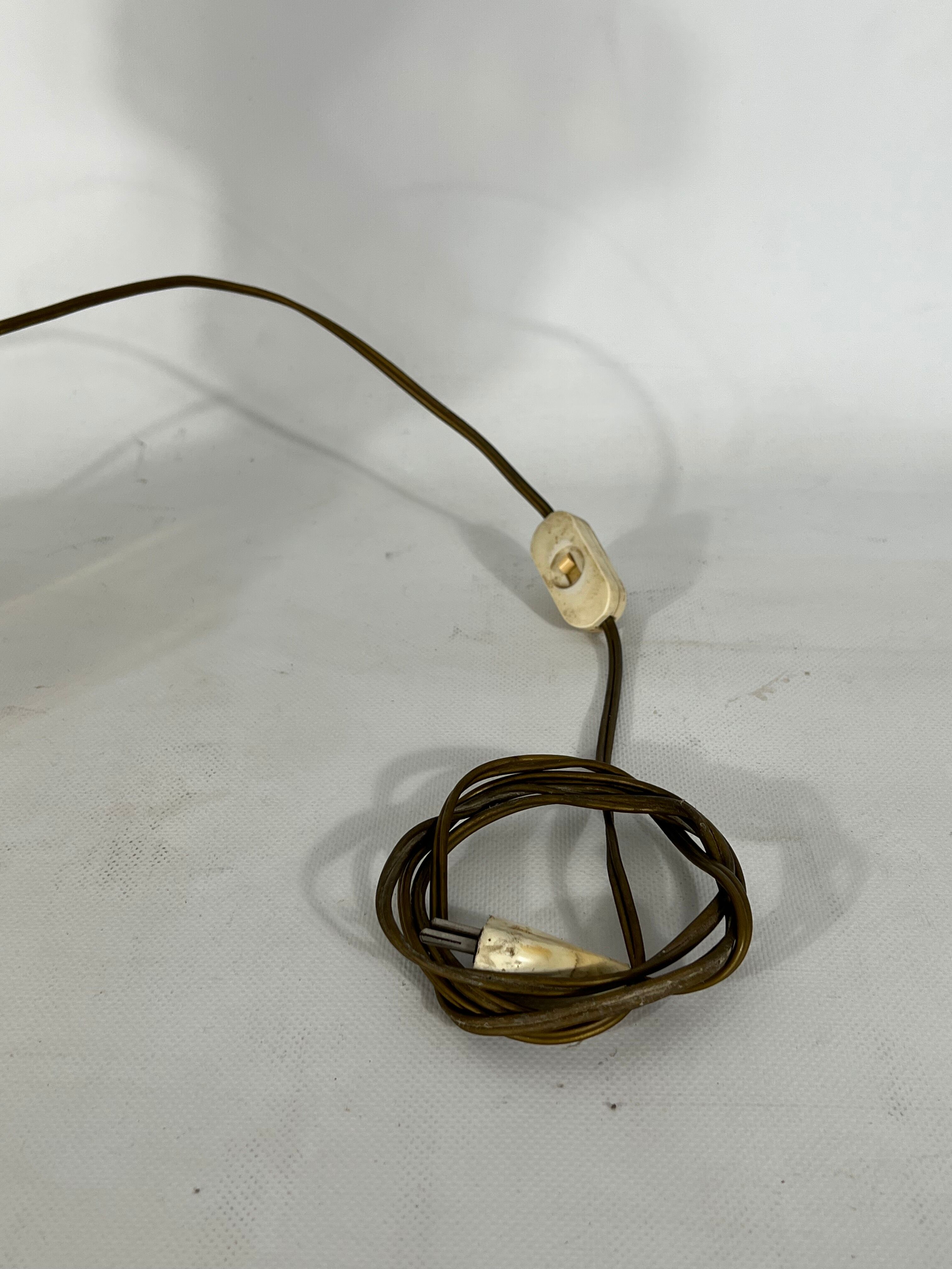 Vintage Large Italian Solid Brass table lamp from 50s