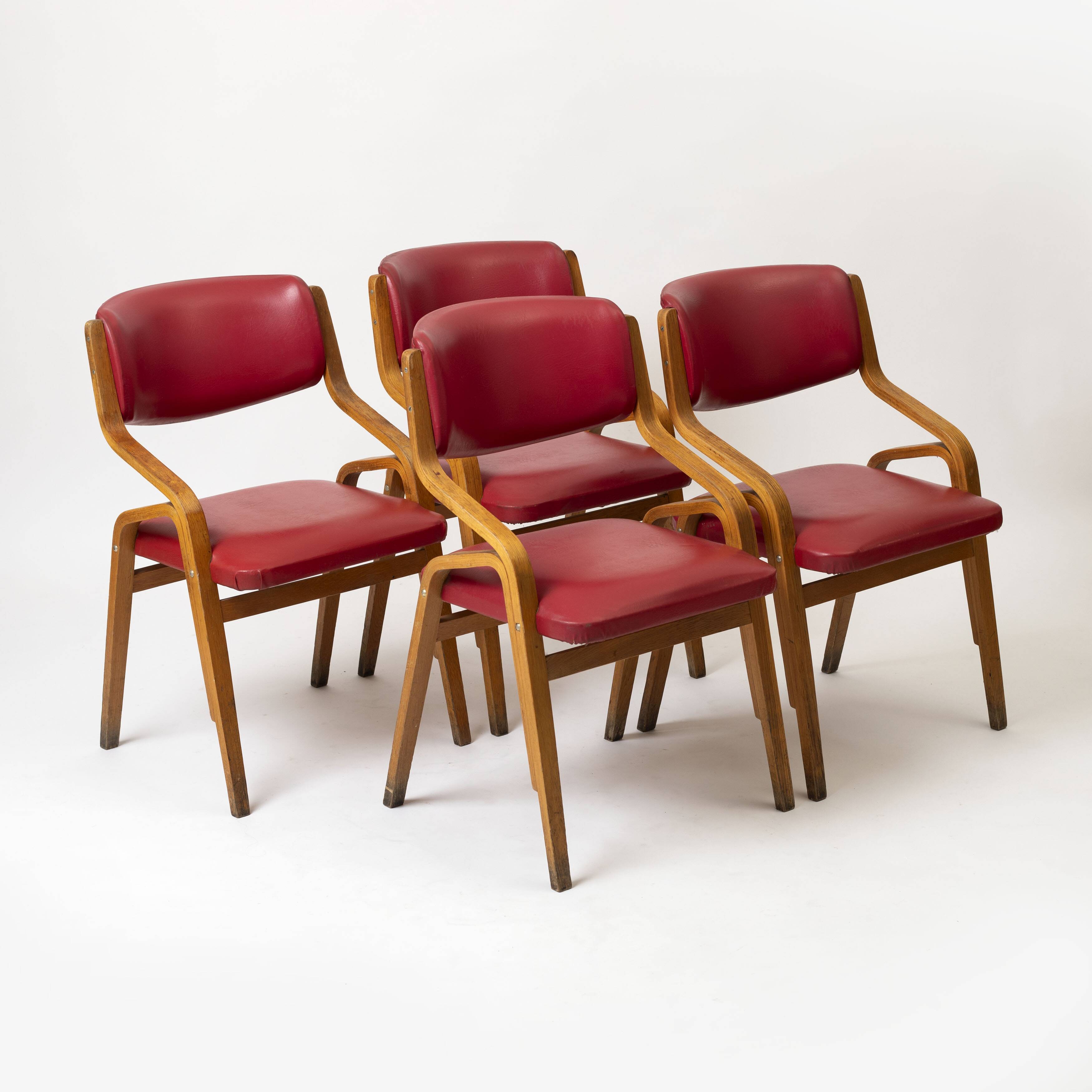 Set of 4 dining chairs by ludvik volak, czechoslovakia, 1970s