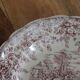 Large vintage shallow dish Lunéville KG – French earthenware, purple country decor – 30 cm