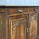 Rustic Art Deco buffet from the 1930s in chestnut wood.