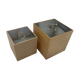 Cristophle wooden box and silverware