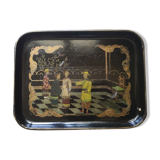 Asian lacquered wood top - late 19th / early 20th century