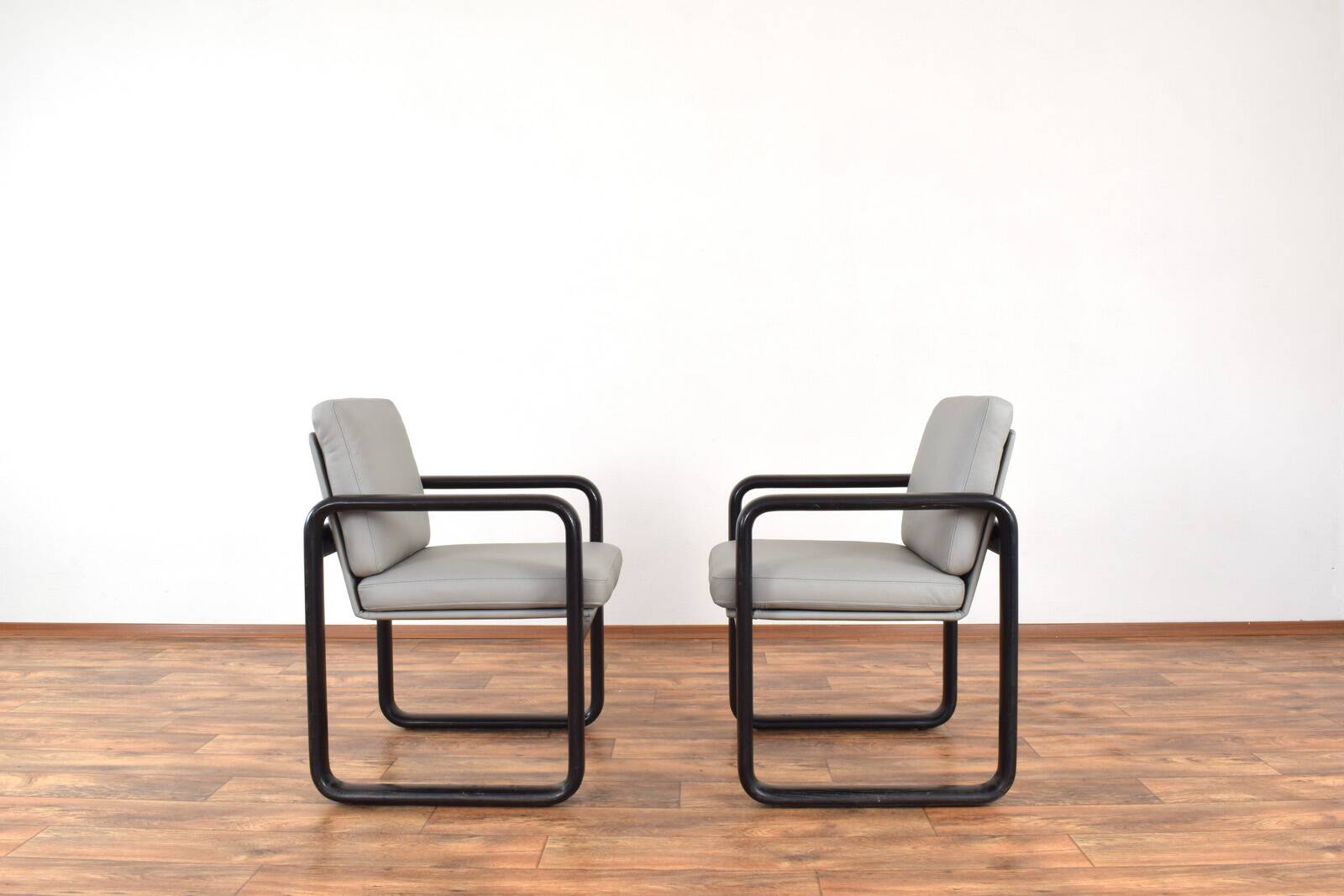Mid-Century Leather Lounge Chairs by Burkhard Vogtherr for Rosenthal, 1970s