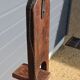 Brutalist wrought iron wood floor lamp