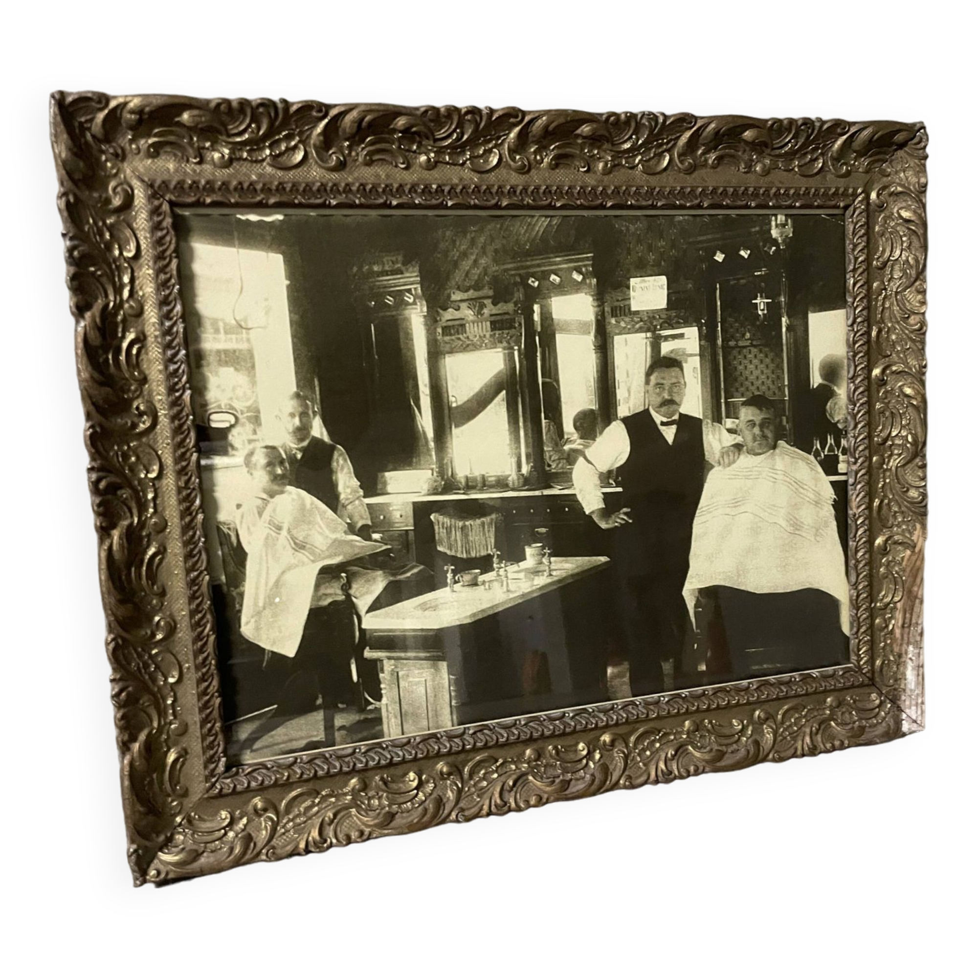 Old photo frame “the barbers”