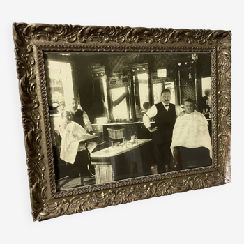 Old photo frame “the barbers”