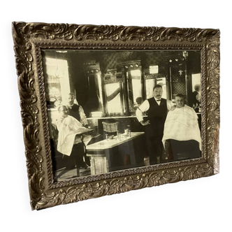 Old photo frame “the barbers”