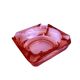 Red/salmon glass ashtray HSG Ząbkowice, Poland 1970s