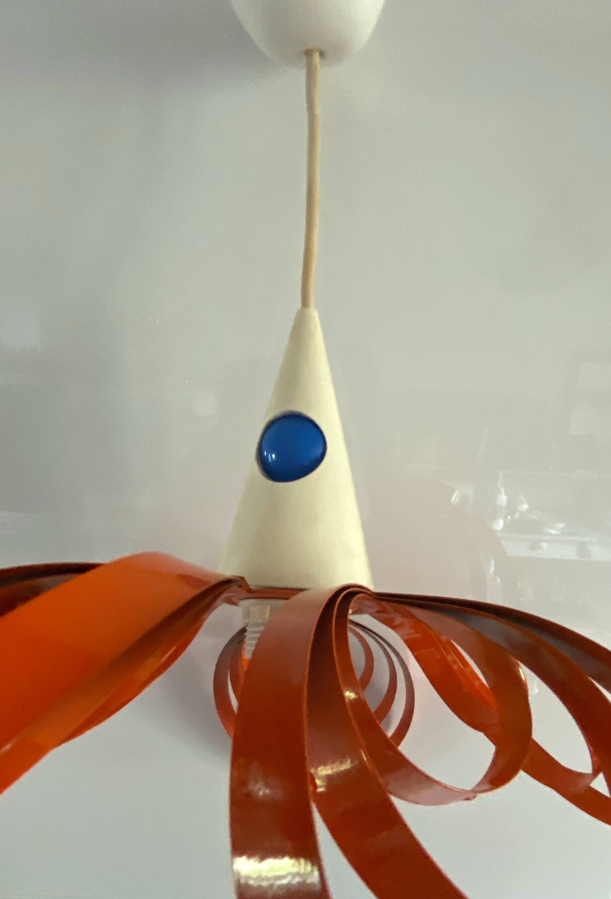 Scandinavian ceiling pendant lamp Space age Sputnik 70' vintage