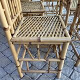 Series Of 6 Real Bamboo Chairs Circa 70