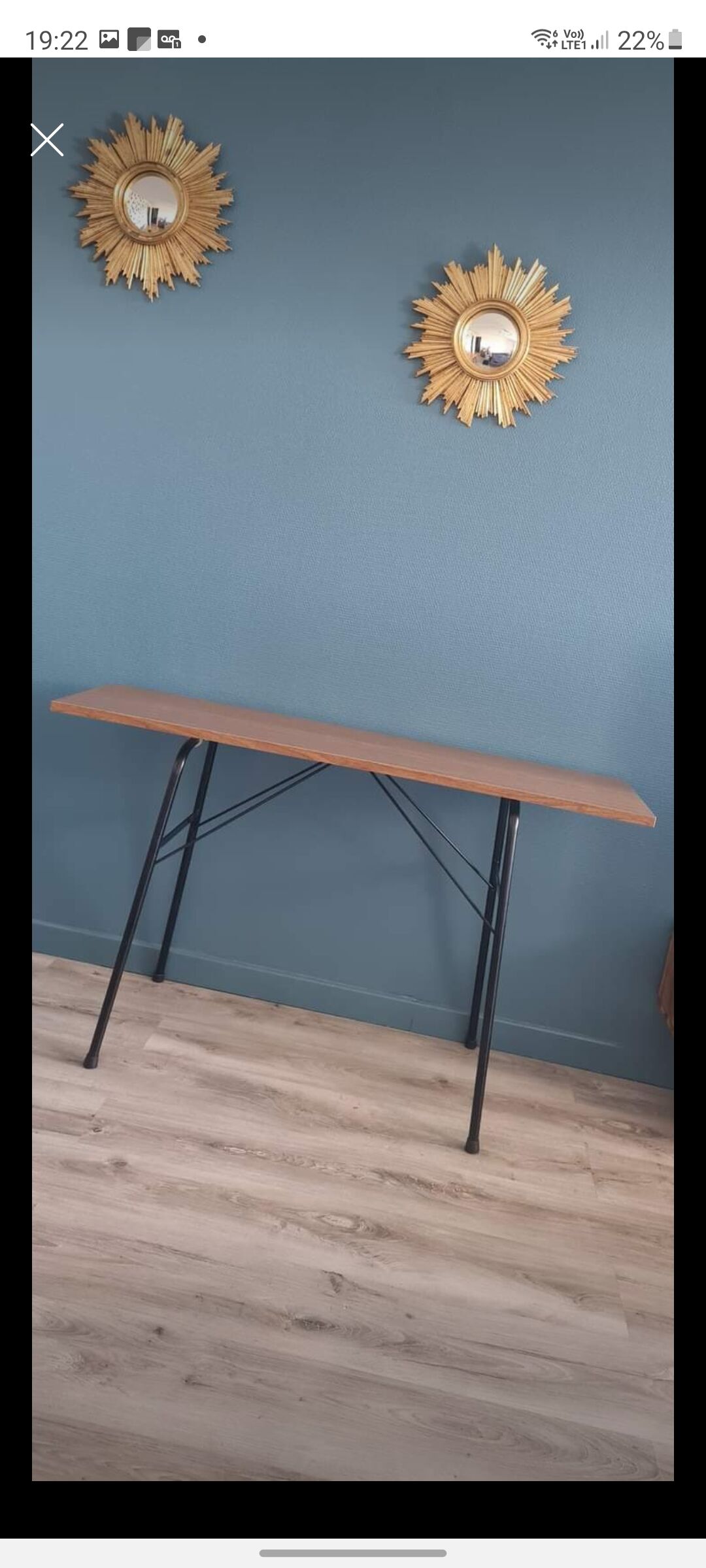 La console bureau table vintage aux pieds effei