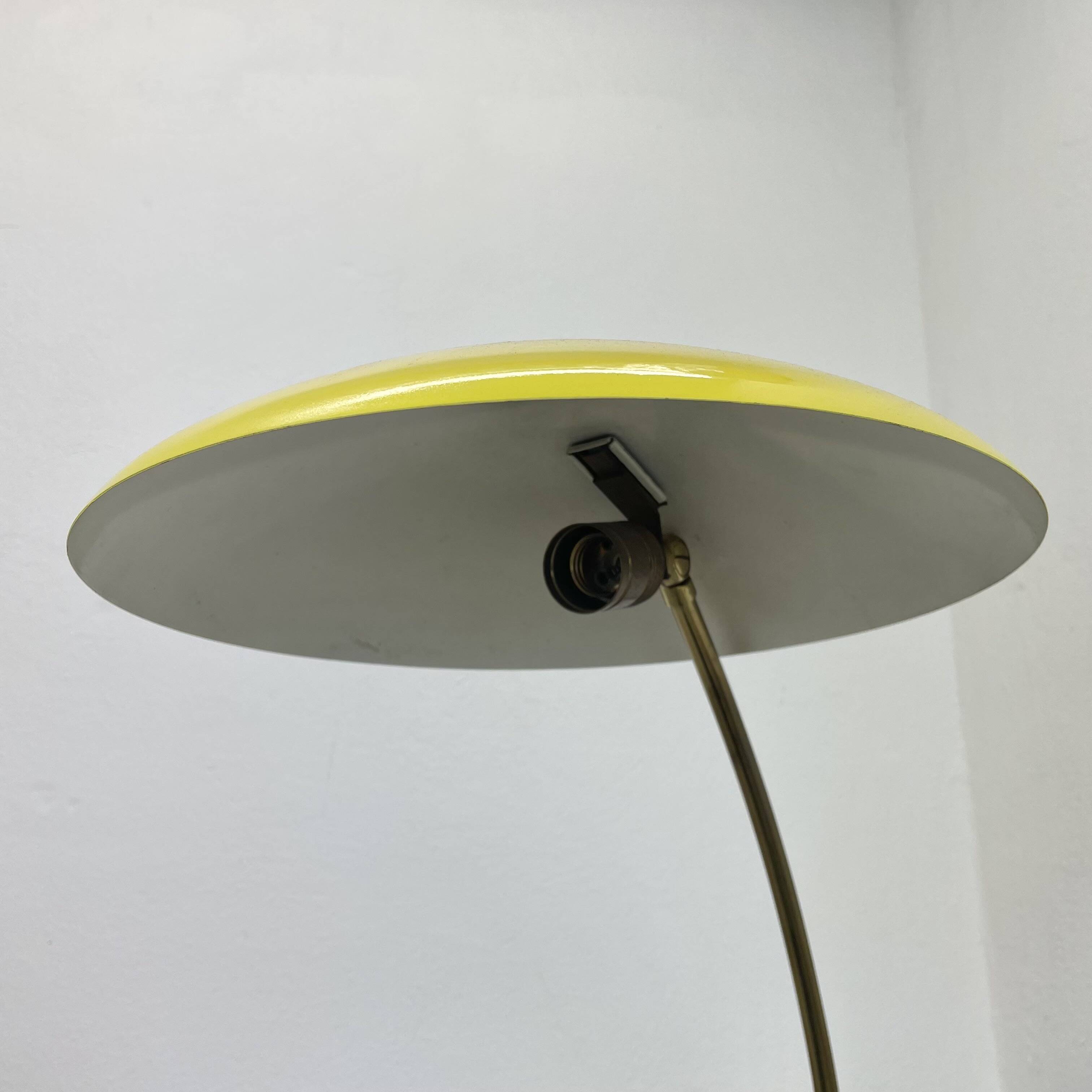 Original Modernist Yellow Metal Table Lamp by Cosack Leuchten, Germany 1960s